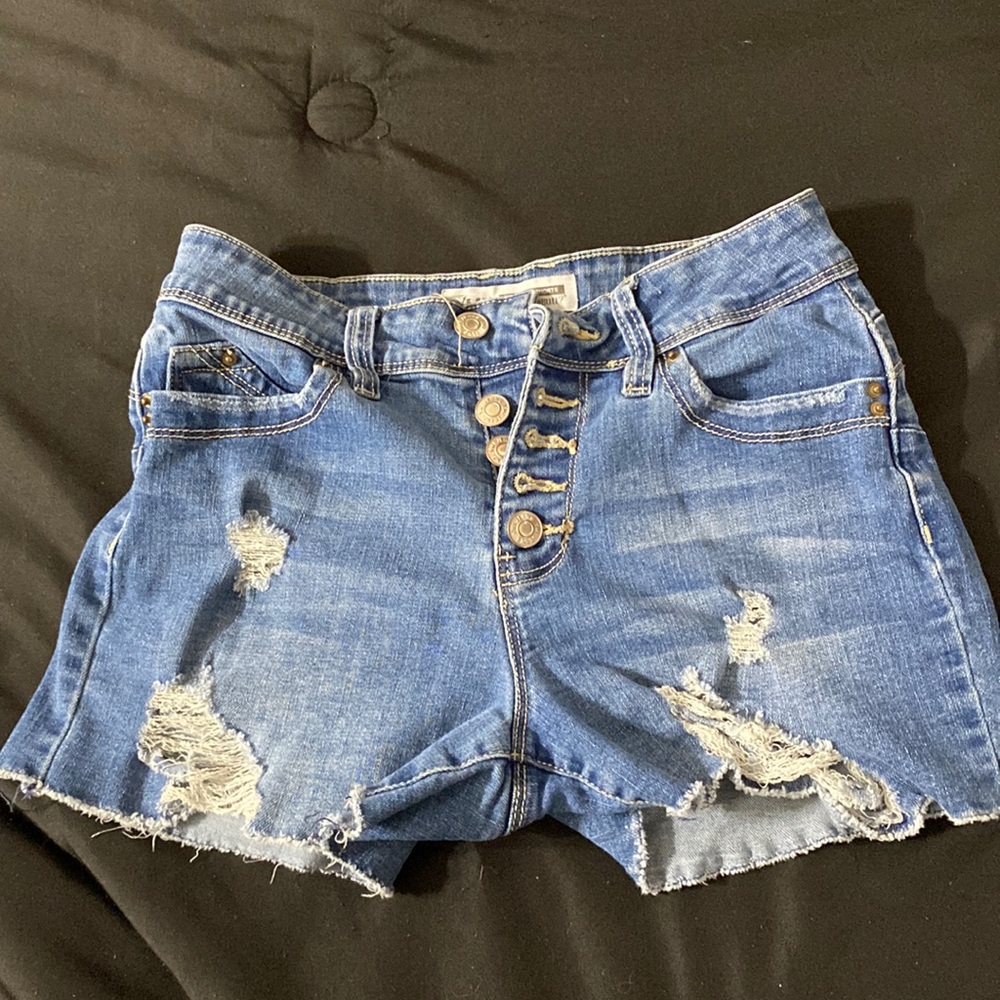 Ripped Jean Shorts